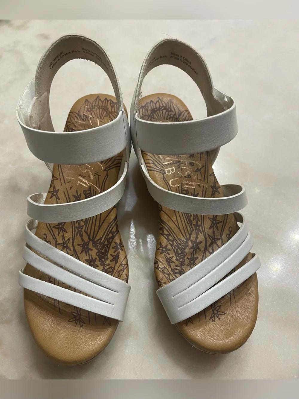 Blowfish Malibu Girls' White Strappy Wedges